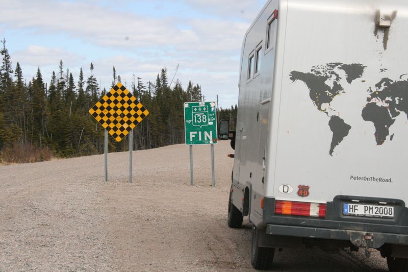 Und es geht doch noch weiter: 18 km gravel road bis ans Ende der 138 east