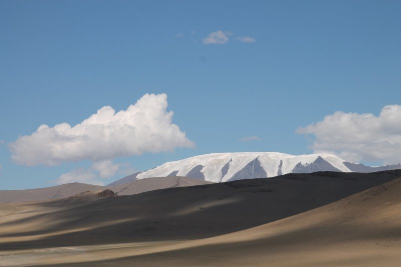 A 0304. Aussicht auf den Gletscher Tsamvagarav. Lohn der Strapazen