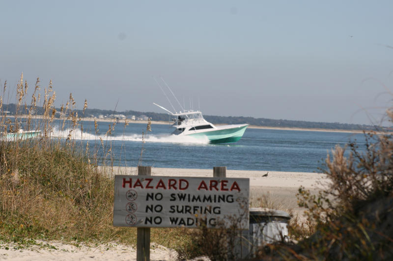 North Carolina, Atlantic Beach, ein seltenes Verbot an der Eastern Shore