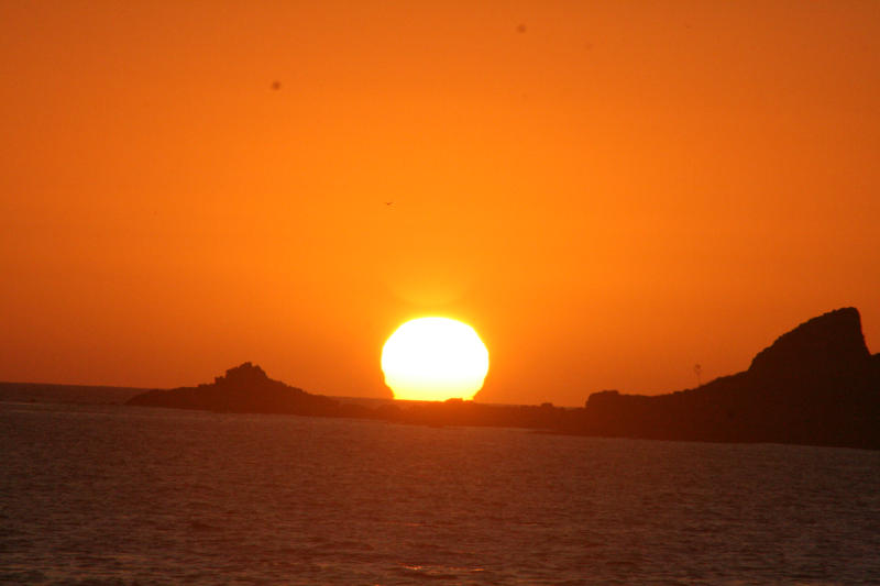 Sunset in Mazatlan. Mit dieser tglichen Reprise ist die mexikanische Pacific-Kste sehr grosszgig