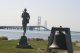 die berhmte bridge ber die straits of Mackinac(w), die Verbindung zwischen den Lakes Michigan und Huron