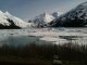 Portage-Gletscher und -See mit seinen kalbenden Gletscherteilen