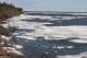 Blick von Pointe-Parent, einem Nachbarort von Natashquan, auf den Lawrence. Today no whales and no icebergs, dafr Eisschollen satt