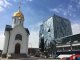 Novosibirsk. Ganz frher Kirche, dann Lenin-Statue, jetzt wieder Raum fr Religionen
