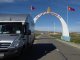 Russisch-mongolische Grenze. Freundlicher Empfang