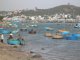 Fischerboote, ungewhnlich: rund und aus Palmenblttern gefertigt